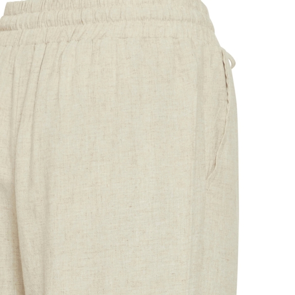 ICHI Ihdaley Tan Linen Cargo Pants Trousers 40 L - Picture 5 of 16